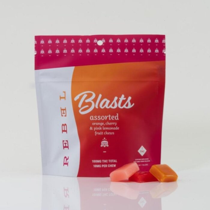Rebel - Assorted Fruit Chews - 100mg - Image 1